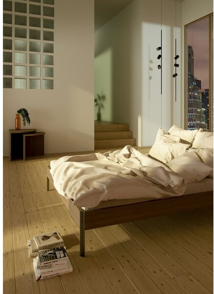 Brązowe łóżko dwuosobowe z litego drewna sosnowego ze stelażem 180x200 cm Core – Karup Design