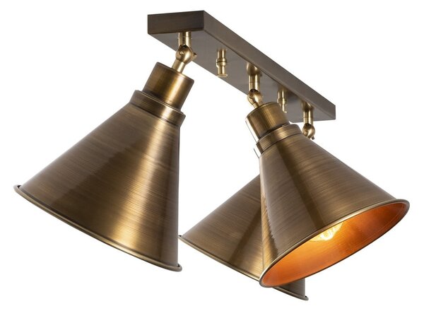 Lampa sufitowa w kolorze brązu z metalowym kloszem ø 20 cm Tramino – Opviq lights