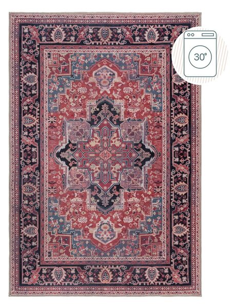 Bordowy dywan z mieszanki włókien z recyklingu odpowiedni do prania 80x150 cm Windsor – Flair Rugs