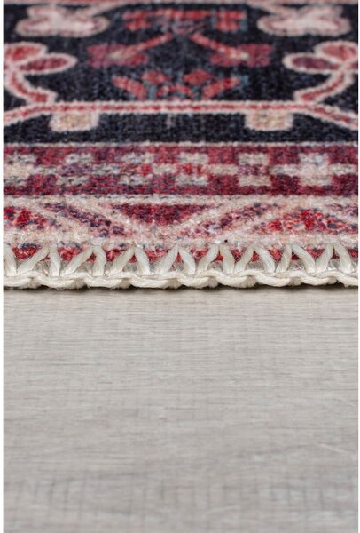 Bordowy dywan z mieszanki włókien z recyklingu odpowiedni do prania 80x150 cm Windsor – Flair Rugs