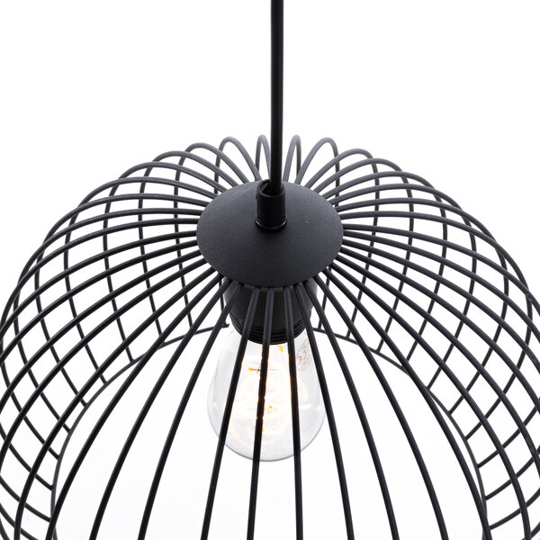 Nowoczesna lampa wisząca czarna 3-światłowa - Koopa