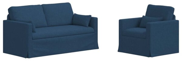ModuÅowa sofa nowoczesna w kolorze niebieskim z ergonomicznym wsparciem
