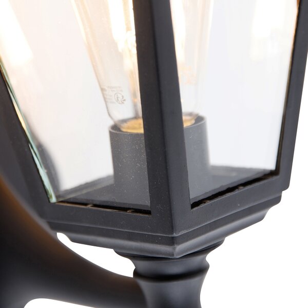 Inteligentna zewnętrzna lampa ścienna czarna IP44 z Wifi ST64 - Capital