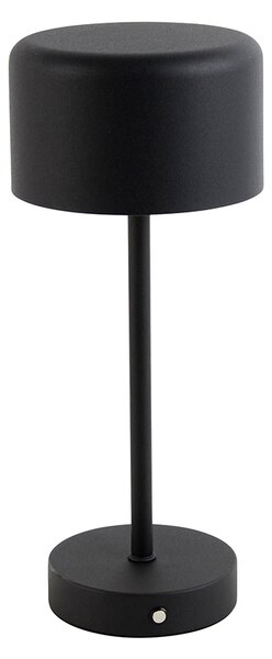 Nowoczesna lampa stołowa czarna na akumulator - Poppie Oswietlenie wewnetrzne
