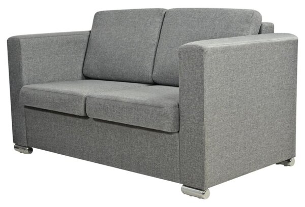 Osobowa 2 sofa tapicerowana jasnoszara