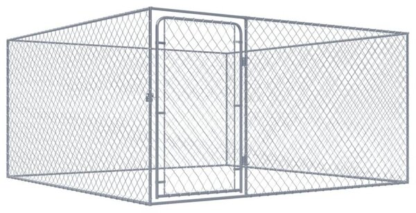 Kojec dla psa z galwanizowanej stali, 2 x 2 x 1 m