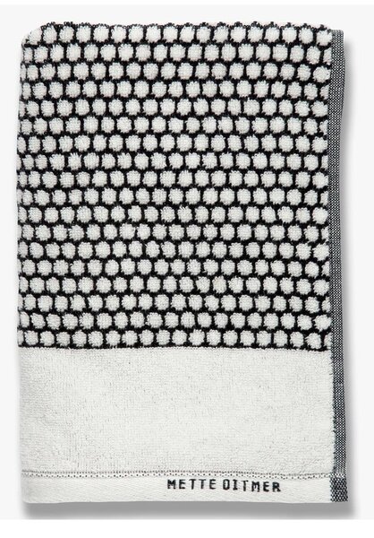 Czarno-biały bawełniany ręcznik 50x100 cm Grid – Mette Ditmer Denmark