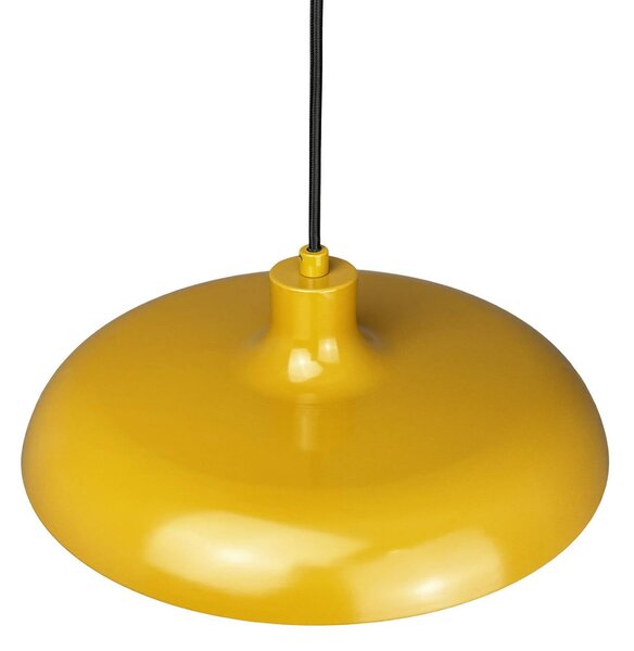 Dyberg Larsen Lampa wisząca Ava, możliwość ściemniania, żółty / pomarańczowy, salon / jadalnia, metal, design