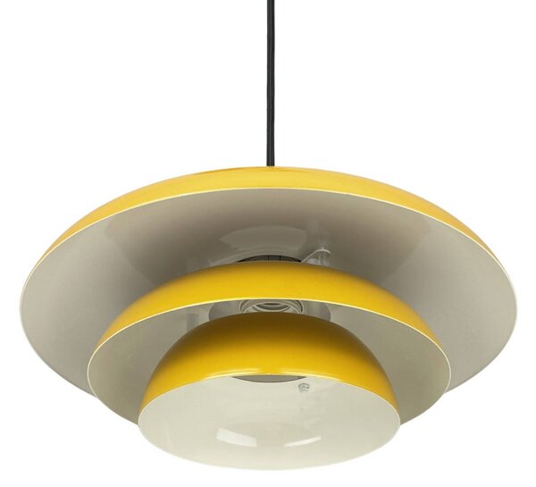 Dyberg Larsen Lampa wisząca Ava, możliwość ściemniania, żółty / pomarańczowy, salon / jadalnia, metal, design