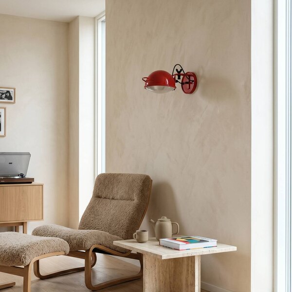 Aluminor Kinkiet Jeep, czerwony, salon / jadalnia, metal, design