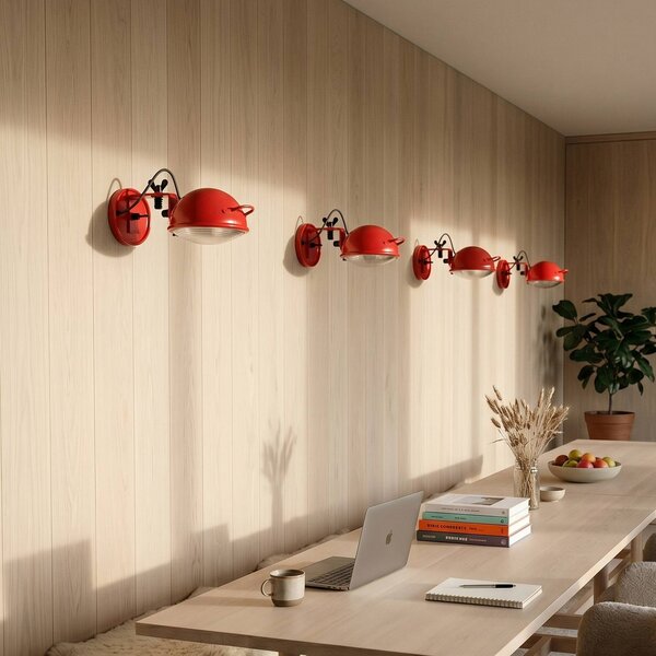 Aluminor Kinkiet Jeep, czerwony, salon / jadalnia, metal, design