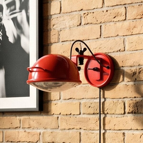 Aluminor Kinkiet Jeep, czerwony, salon / jadalnia, metal, design