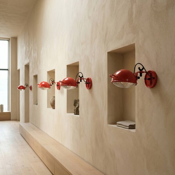 Aluminor Kinkiet Jeep, czerwony, salon / jadalnia, metal, design