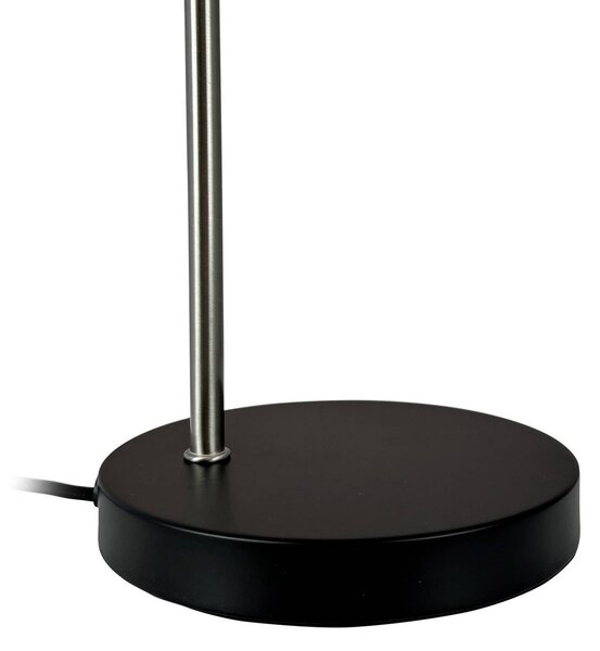 Dyberg Larsen Lampa stołowa Ocean, czarna/stalowa, wysokość 43 cm Ocean, czarny, salon / jadalnia, metal, skandynawski