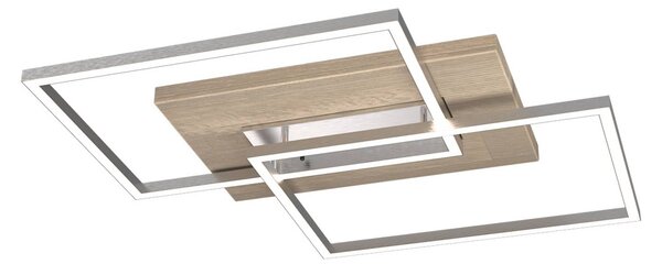 Elobra Lampa sufitowa Panama, możliwość ściemniania, jasne drewno, salon / jadalnia, drewno, nowoczesny