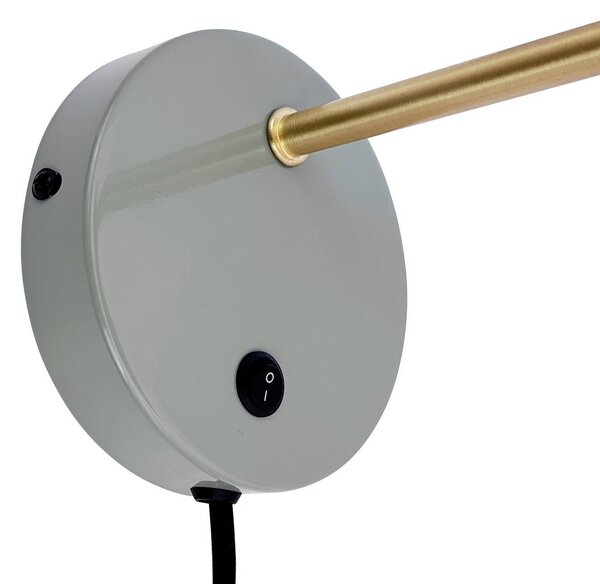 Dyberg Larsen Lampa ścienna Ocean, oliwkowy, wysięg 30 cm Ocean, zielony, salon / jadalnia, metal, design