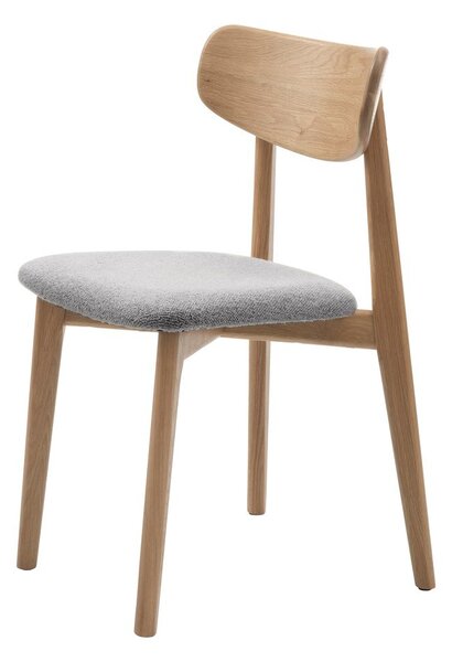 Jasnoszaro-naturalne krzesło Elim – Unique Furniture