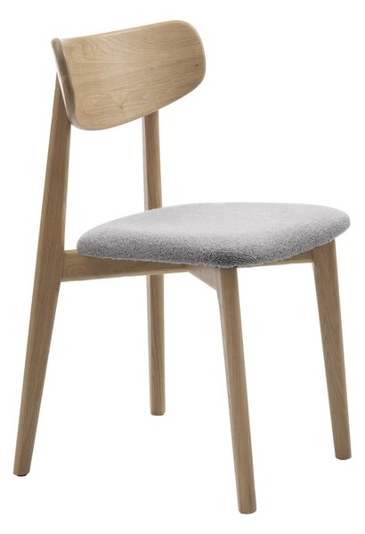 Jasnoszaro-naturalne krzesło Elim – Unique Furniture