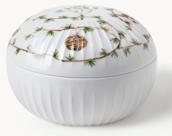 Ręcznie wykonana miseczka z pokrywką z porcelany Hammershøi