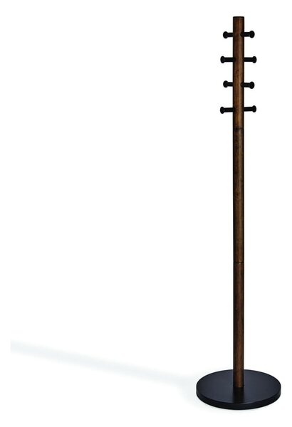 Czarny wieszak z drewna kauczukowego Pillar – Umbra