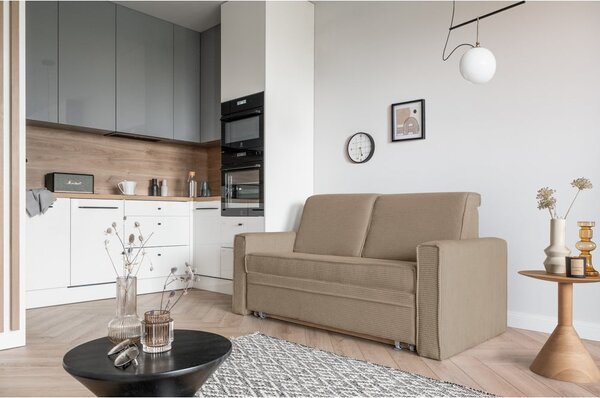 Beżowa rozkładana sofa 168 cm Lucky Lucy – Miuform