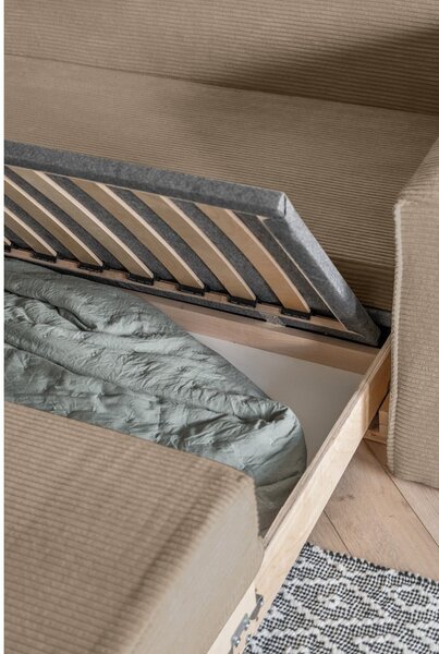 Beżowa rozkładana sofa 168 cm Lucky Lucy – Miuform