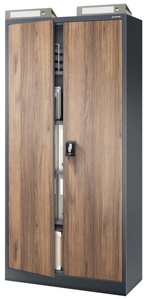 Szafa biurowa Eco Design Jan H 90x40x195 cm antracyt/orzech