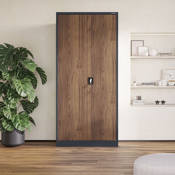Szafa biurowa Eco Design Jan H 90x40x195 cm antracyt/orzech
