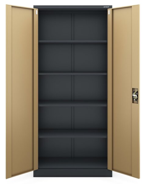 Szafa biurowa Eco Design Jan H 90x40x195 cm antracyt/orzech