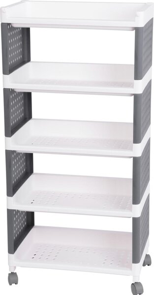 Półka MagicHome Rolly, plastikowa, 5 półek, 49x29x97 cm, na kółkach