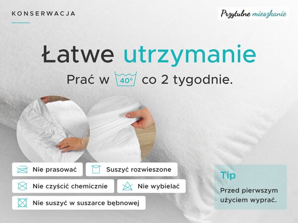 Nieprzemakalny frotowy ochraniacz na materac GUARD 60 x 120 cm