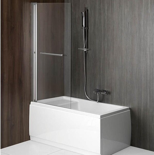 Polysan Rioni - Pneumatyczny parawan nawannowy 710 mm, polerowane aluminium/szkło przezroczyste 72915
