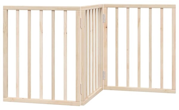 Bramka dla psa składana 3 panele 150 cm drewno topolowe