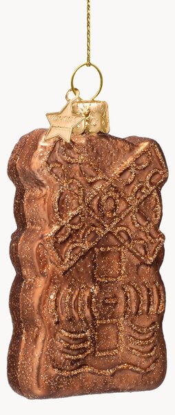 Ozdoba choinkowa ze szkła dmuchanego Dutch Speculaas Koekje