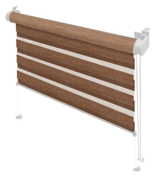 Brązowa roleta dzień i noc 42,5x150 cm Zebra Natur – Gardinia