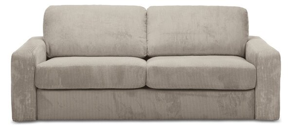 Jasnobrązowa sztruksowa rozkładana sofa 195 cm Nona – Makamii