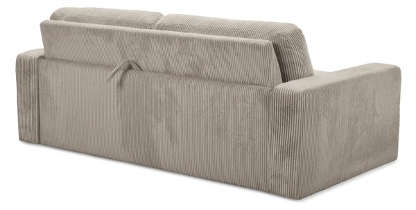 Jasnobrązowa sztruksowa rozkładana sofa 195 cm Nona – Makamii