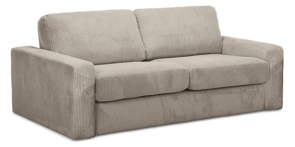 Jasnobrązowa sztruksowa rozkładana sofa 195 cm Nona – Makamii