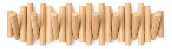 Wieszak ścienny z litego drewna sosnowego w naturalnym kolorze 61 cm Picket – Umbra