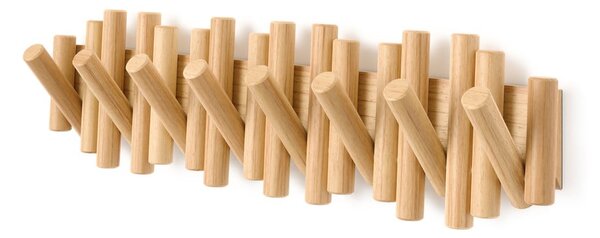 Wieszak ścienny z litego drewna sosnowego w naturalnym kolorze 61 cm Picket – Umbra