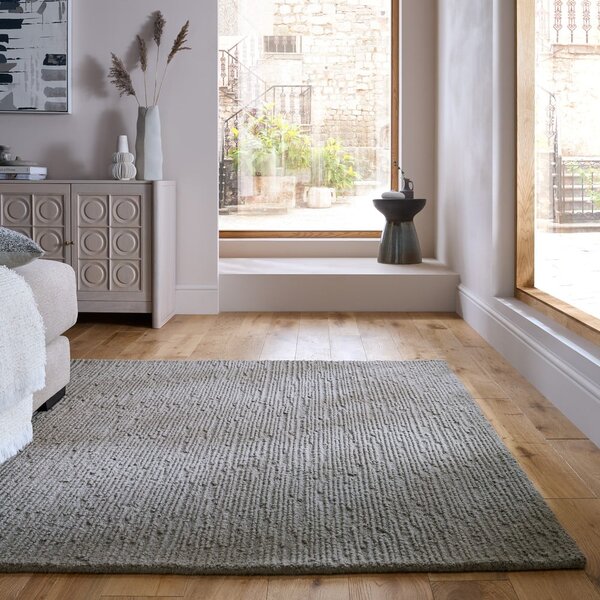 Szary wełniany dywan tkany ręcznie 160x230 cm Harris Boucle – Flair Rugs