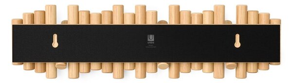 Wieszak ścienny z litego drewna sosnowego w naturalnym kolorze 61 cm Picket – Umbra