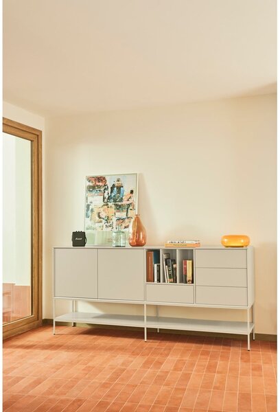 Czarna komoda 220x98x45 cm Platt – Teulat