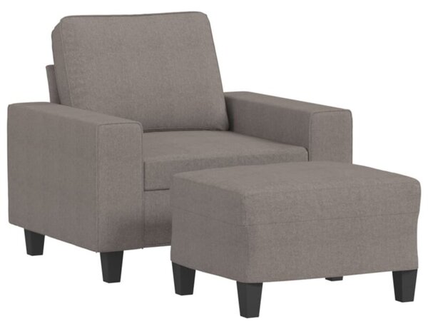 Fotel z podnÃ³Å¼kiem, taupe, 60 cm, obity tkaninÄ