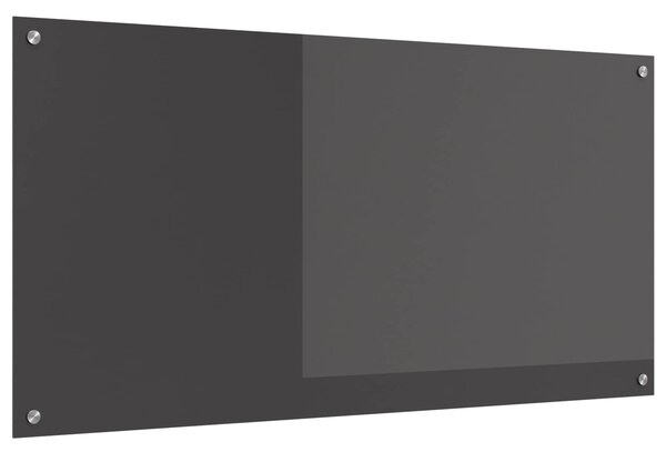 Panel kuchenny Ciemnoszary 120 x 60 cm szkło hartowane