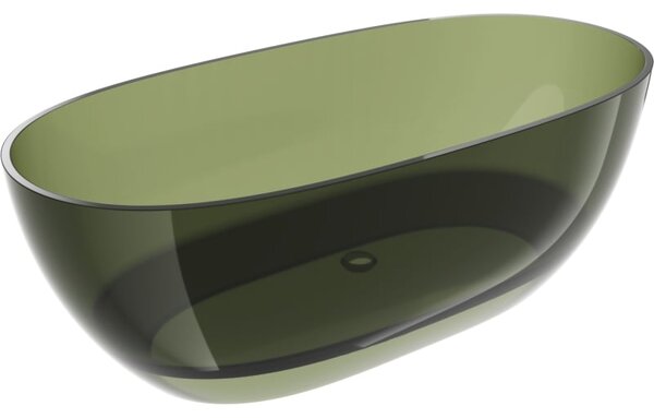 Mexen Pure olive wanna wolnostojąca transparentna 170 x 80 cm, korek chrom - 58071708001