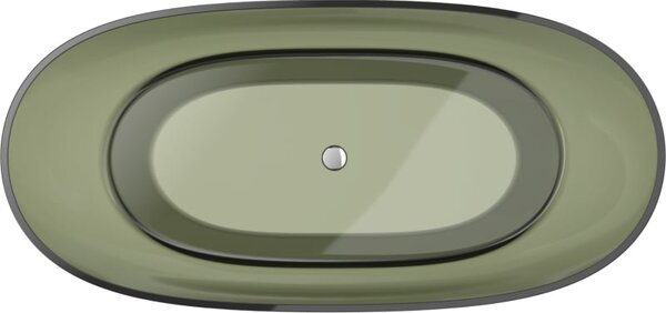 Mexen Pure olive wanna wolnostojąca transparentna 170 x 80 cm, korek chrom - 58071708001