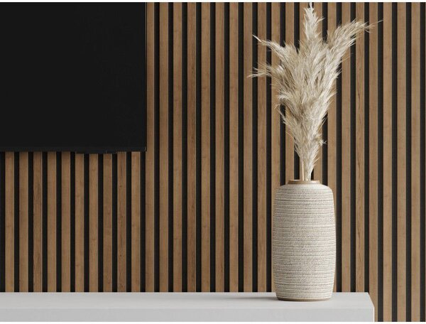 Mexen Lam-F lamele ścienne akustyczne 275 x 31,5 cm, filc 6 mm, Dąb Mocca - S105-275317-2812-074