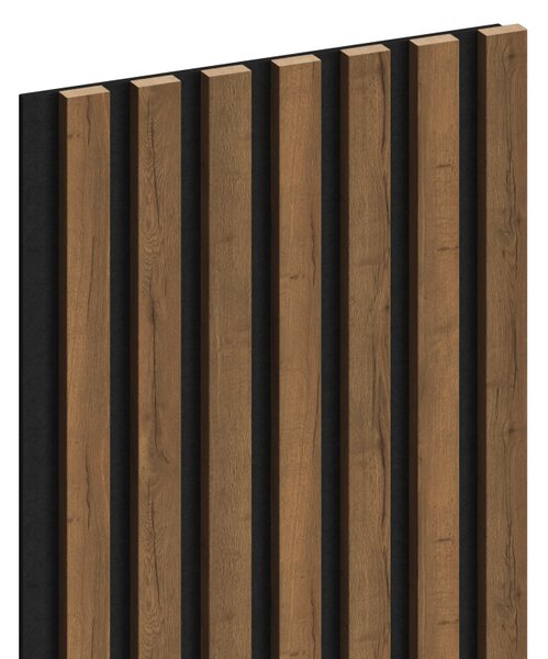 Mexen Lam-F lamele ścienne akustyczne 275 x 31,5 cm, filc 6 mm, Dąb Mocca - S105-275317-2812-074
