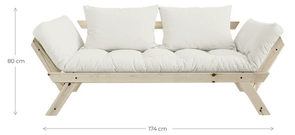 Sofa rozkładana z jasnobeżowym pokryciem Karup Design Bebop Natural